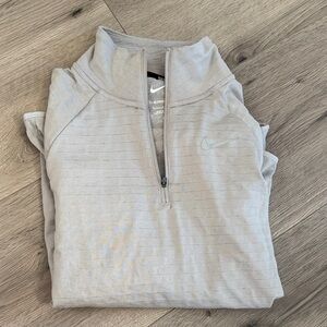 Nike Women's Light Gray Quarter-Zip Pullover